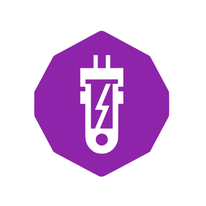 Lightning Bolt Octagon Logo #8E24AA