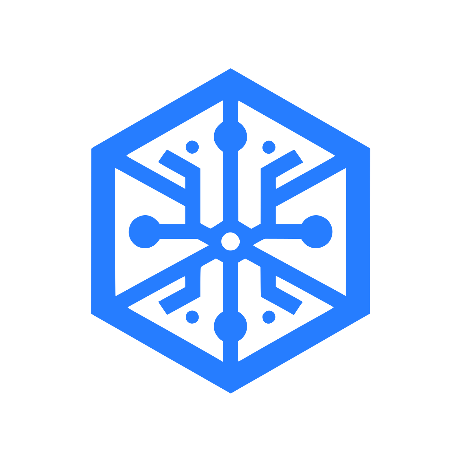 Circuit Hexagon Logo #267DFF
