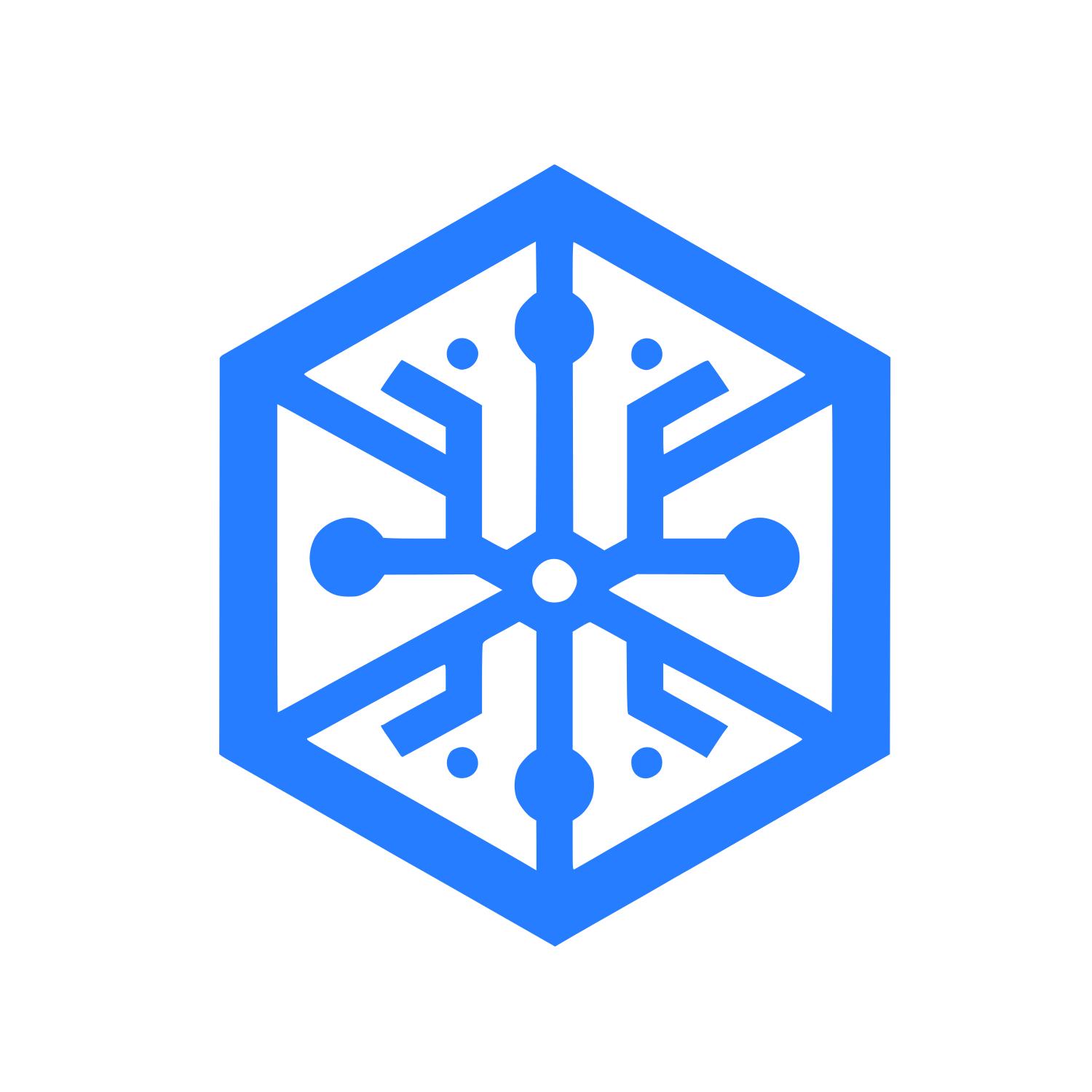 Circuit Hexagon Logo #267DFF
