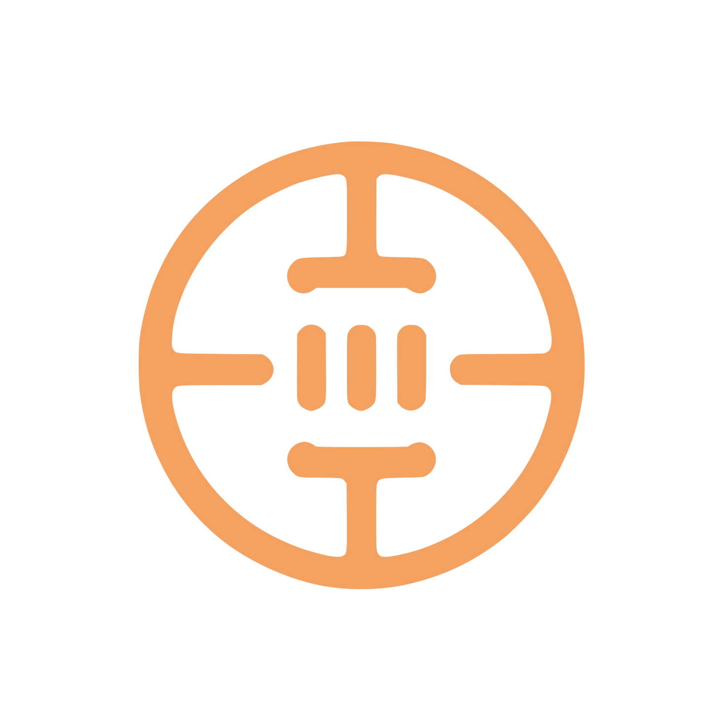 Circuit Ring Tech Logo #F4A261