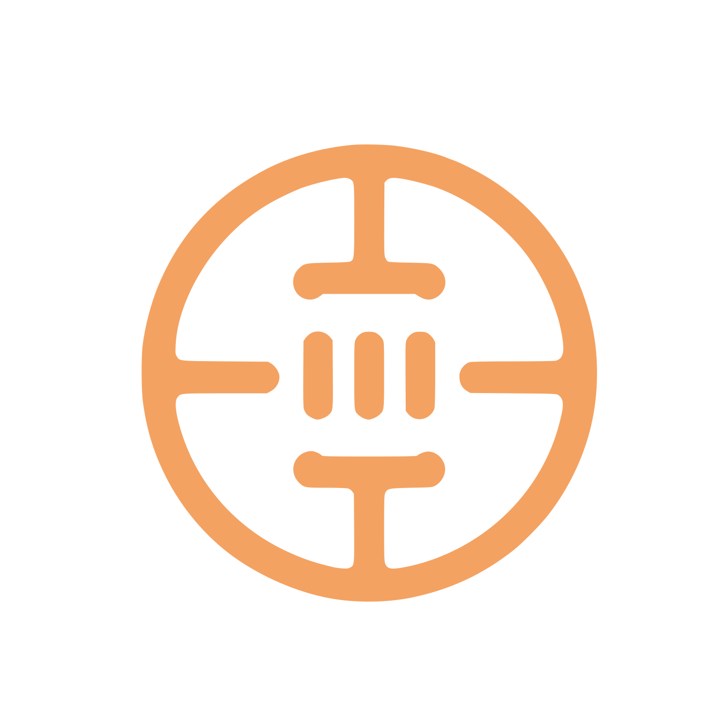 Circuit Ring Tech Logo #F4A261