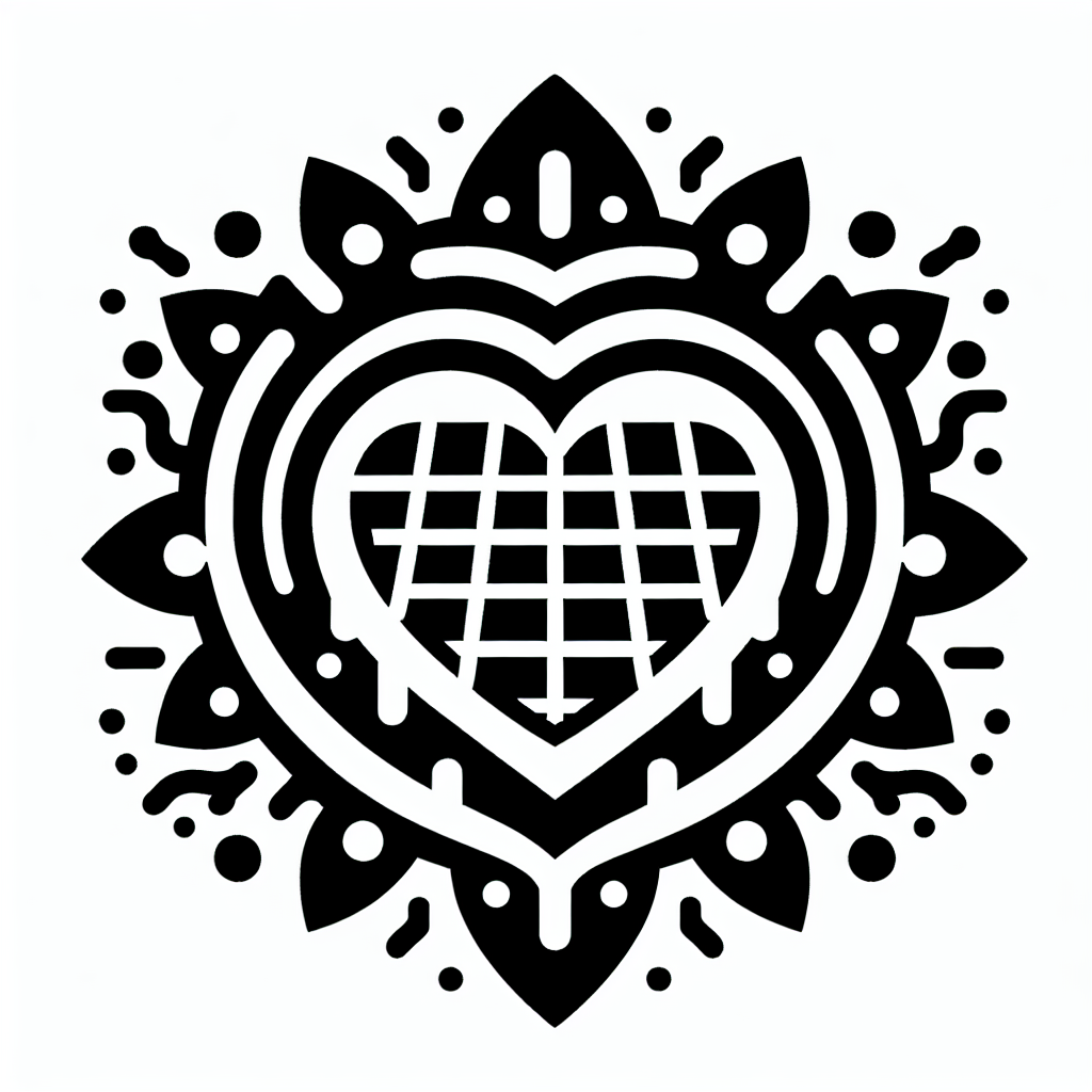 Mandala Heart Floral Logo