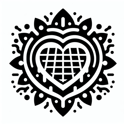 Mandala Heart Floral Logo