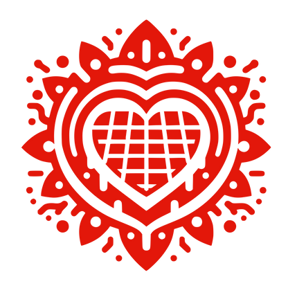 Mandala Heart Floral Logo #E3170A
