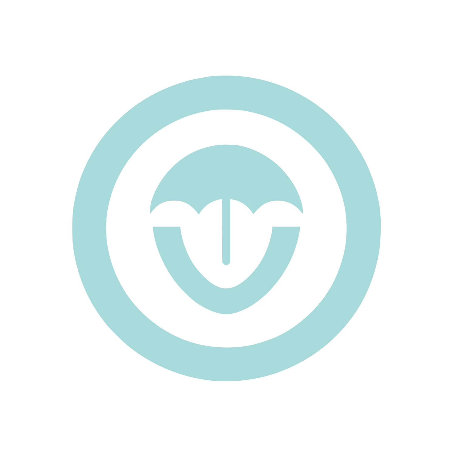 Umbrella Circle Logo #A8DADC