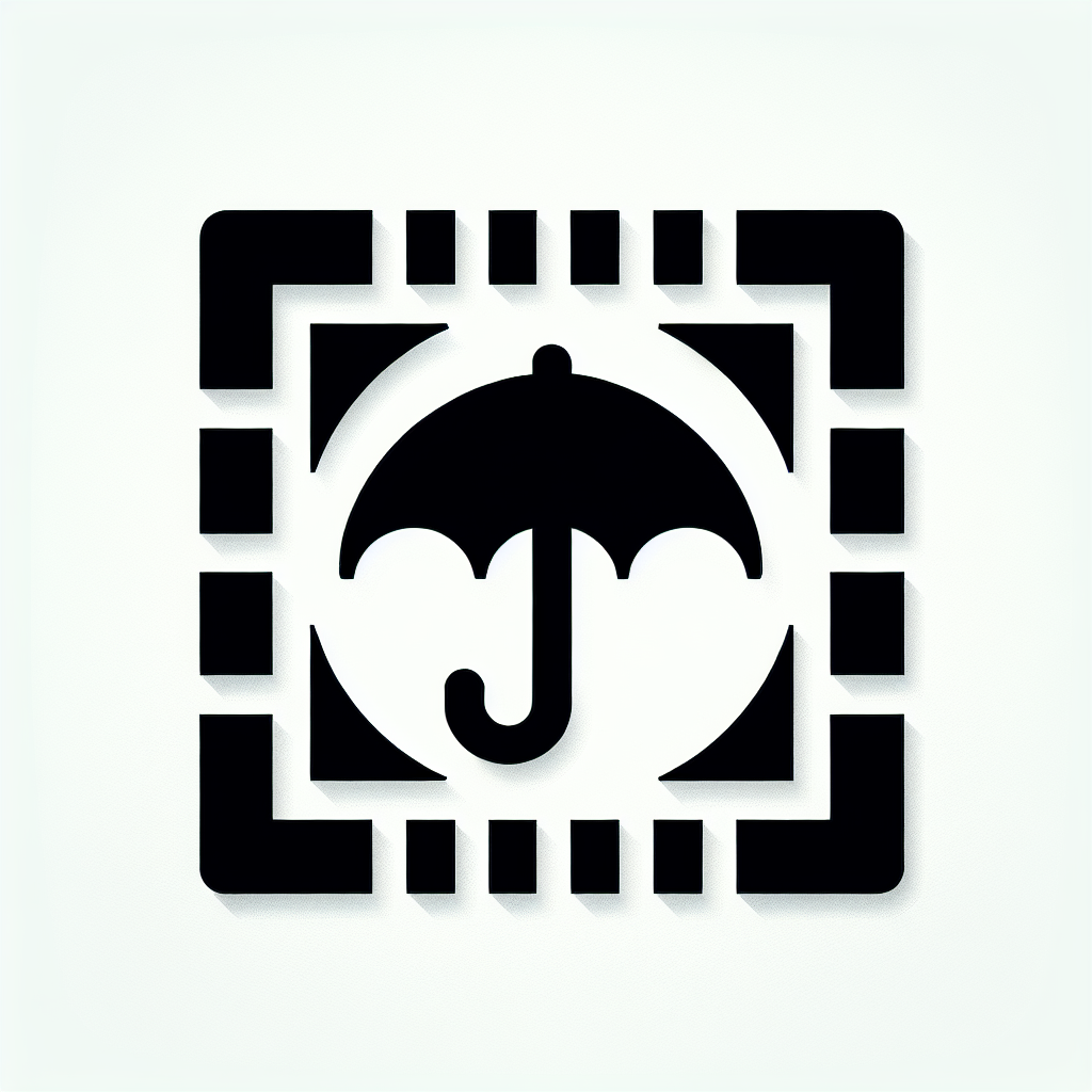Umbrella in Square Logo