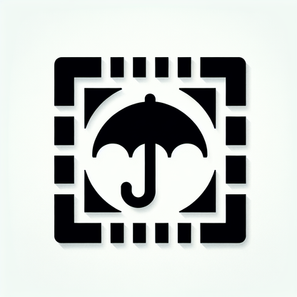 Umbrella in Square Logo
