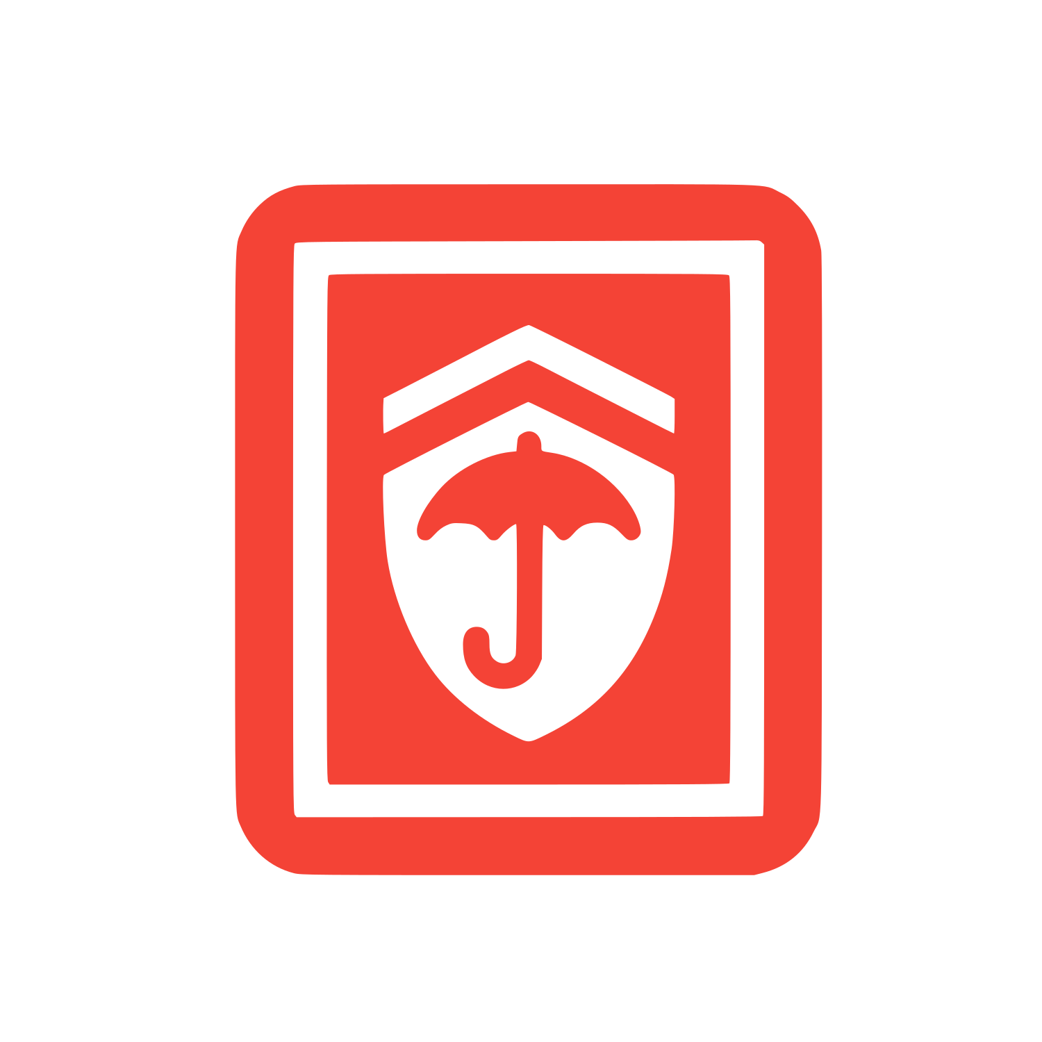 Shield Umbrella Protection Logo #F44336