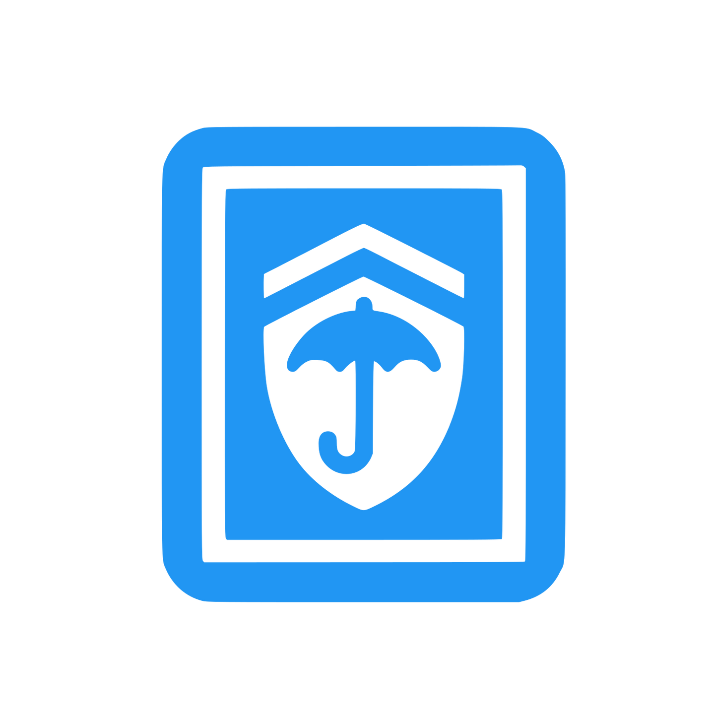 Shield Umbrella Protection Logo #2196F3