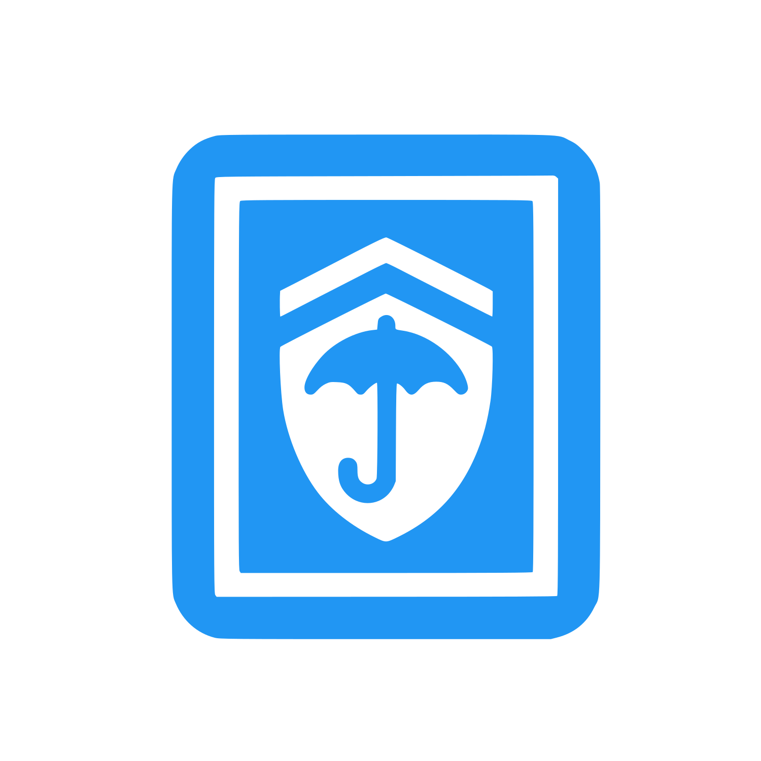 Shield Umbrella Protection Logo #2196F3
