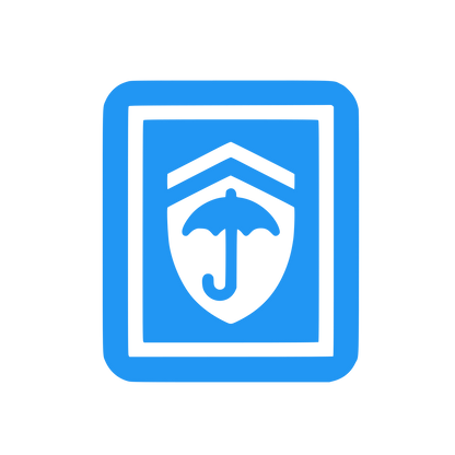 Shield Umbrella Protection Logo #2196F3