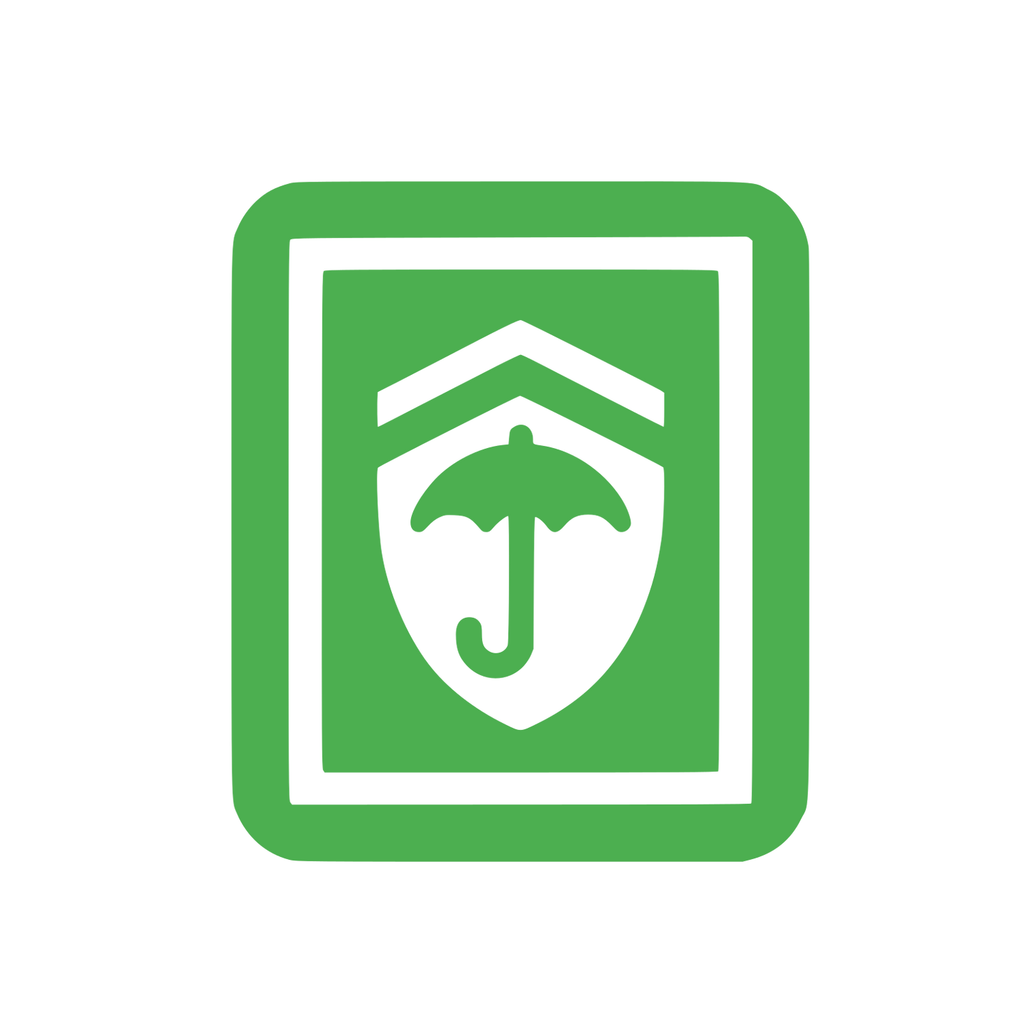 Shield Umbrella Protection Logo #4CAF50
