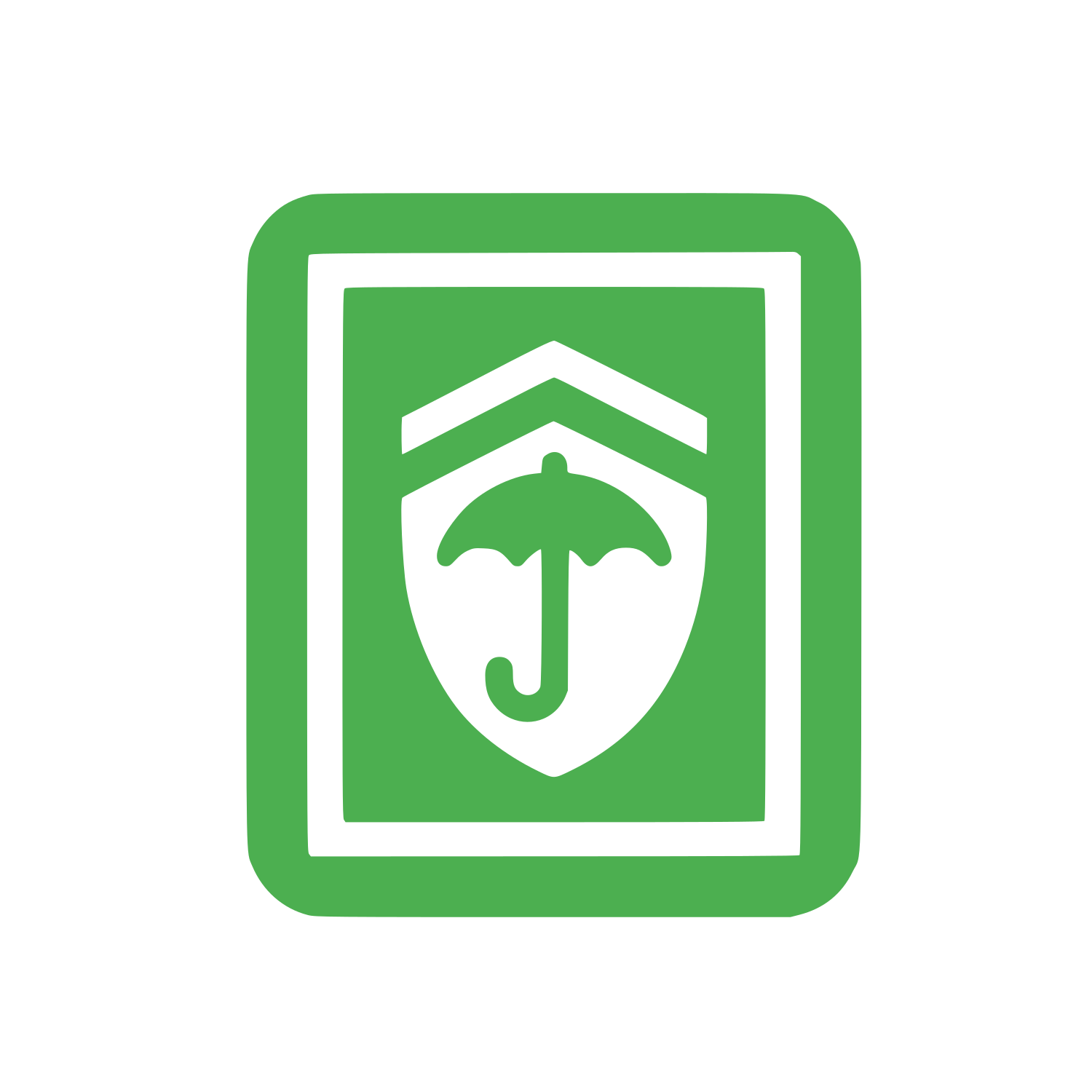 Shield Umbrella Protection Logo #4CAF50