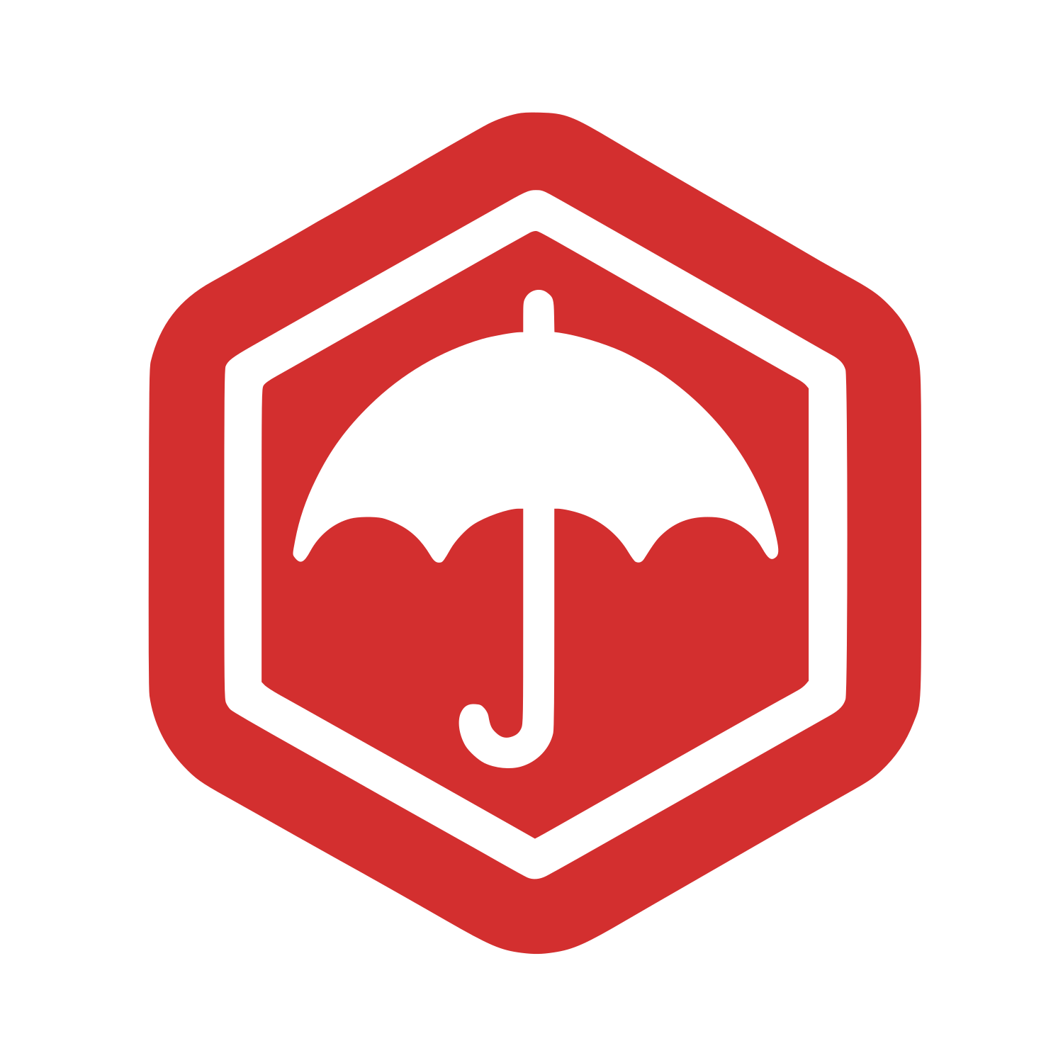 Umbrella Shield Protection Logo #D32F2F