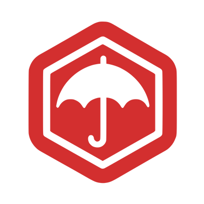 Umbrella Shield Protection Logo #D32F2F