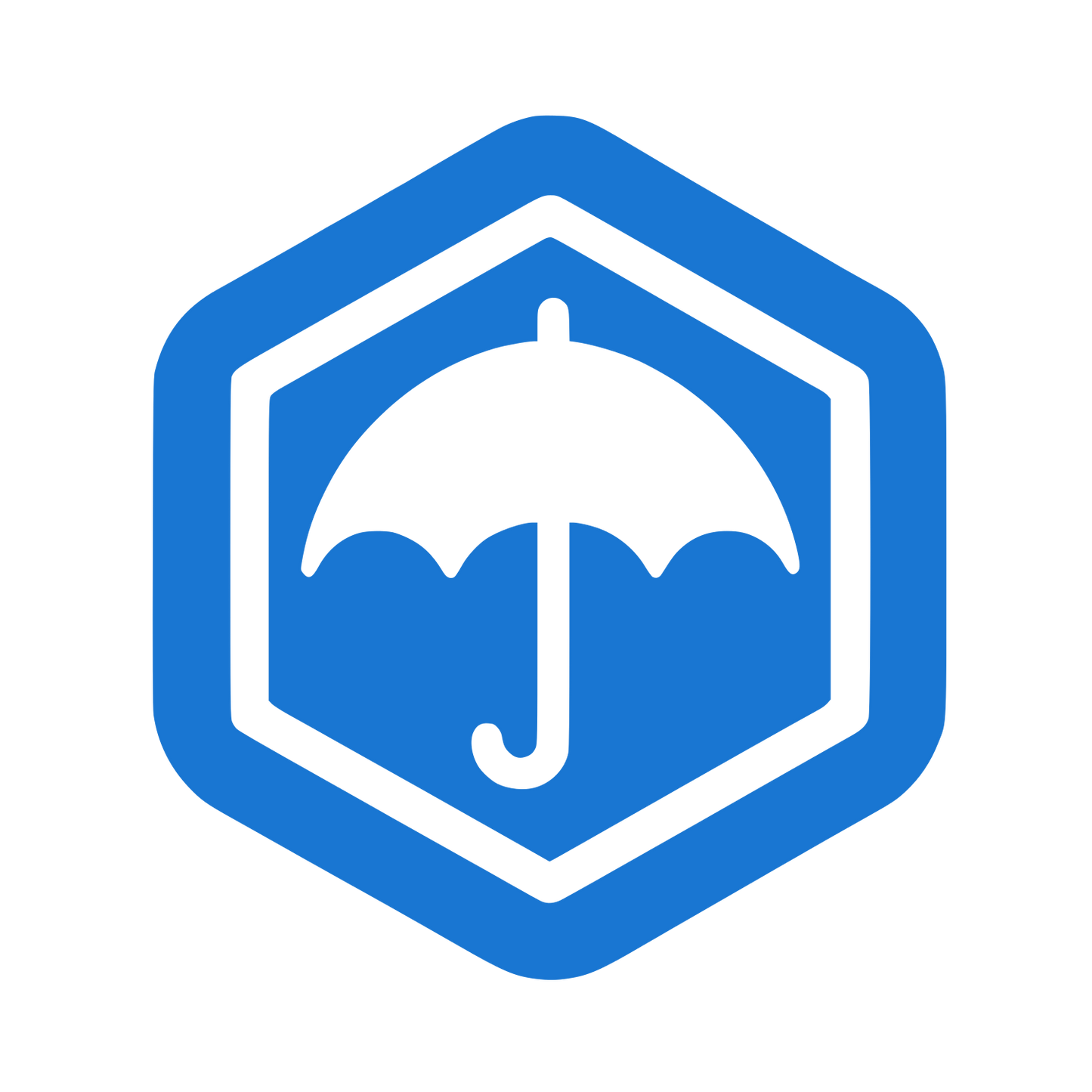 Umbrella Shield Protection Logo #1976D2