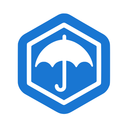 Umbrella Shield Protection Logo #1976D2