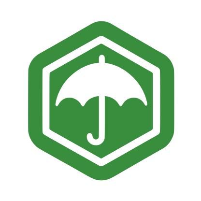 Umbrella Shield Protection Logo #388E3C