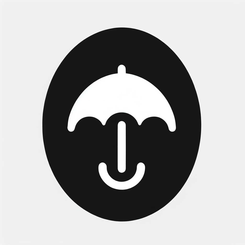 Smiling Umbrella Face Logo