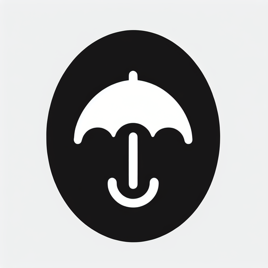 Smiling Umbrella Face Logo