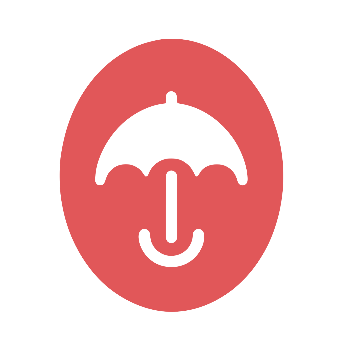 Smiling Umbrella Face Logo #E15759
