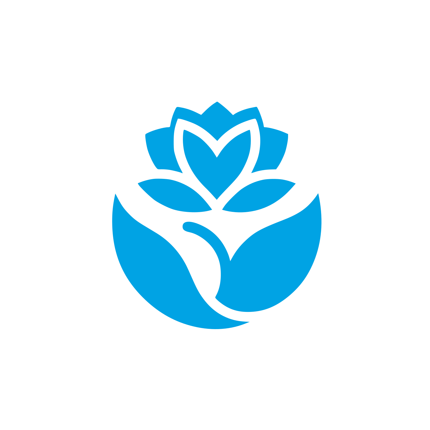 Floral Nature Logo #00a3e4