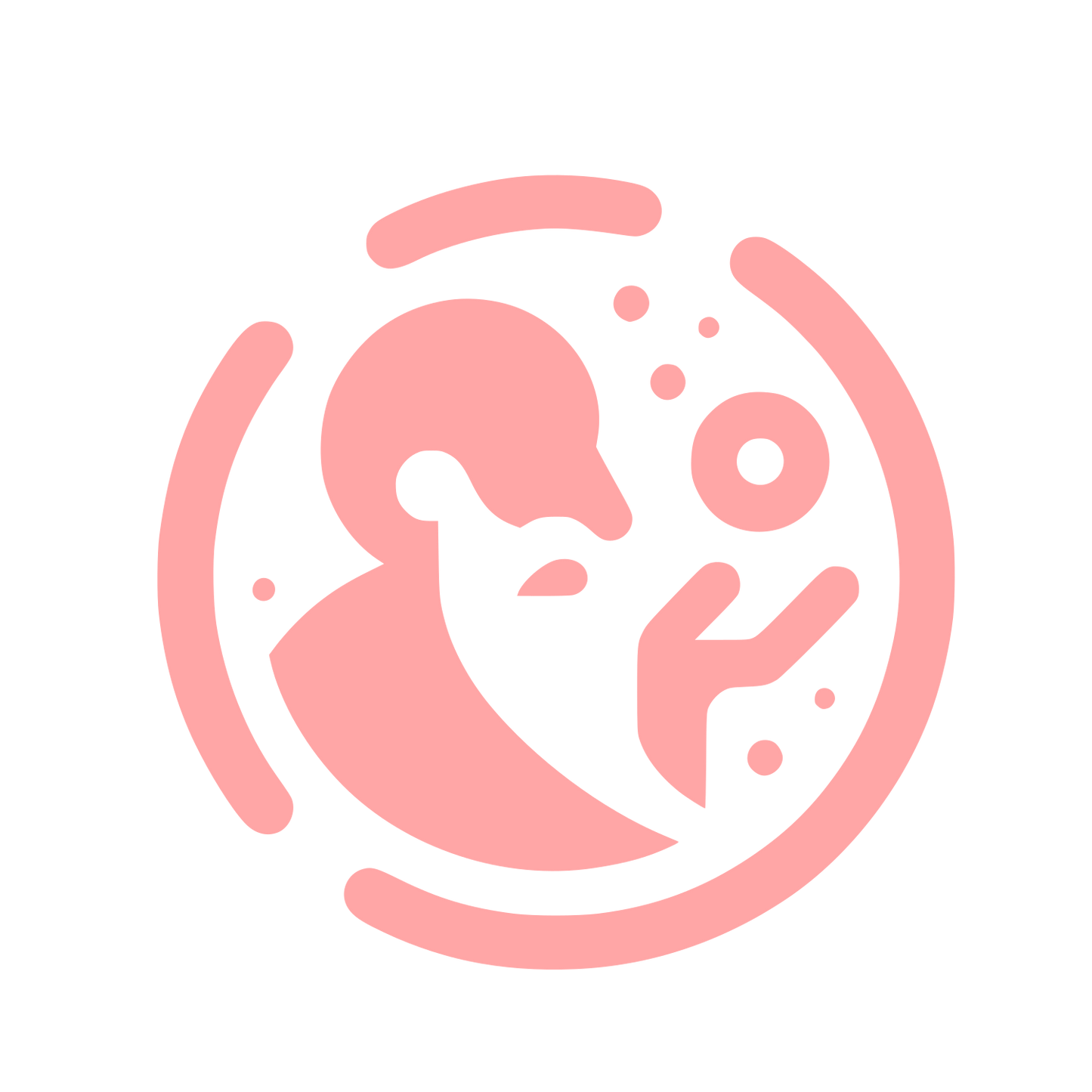 Logo with Scientist Figure #ffa6a6