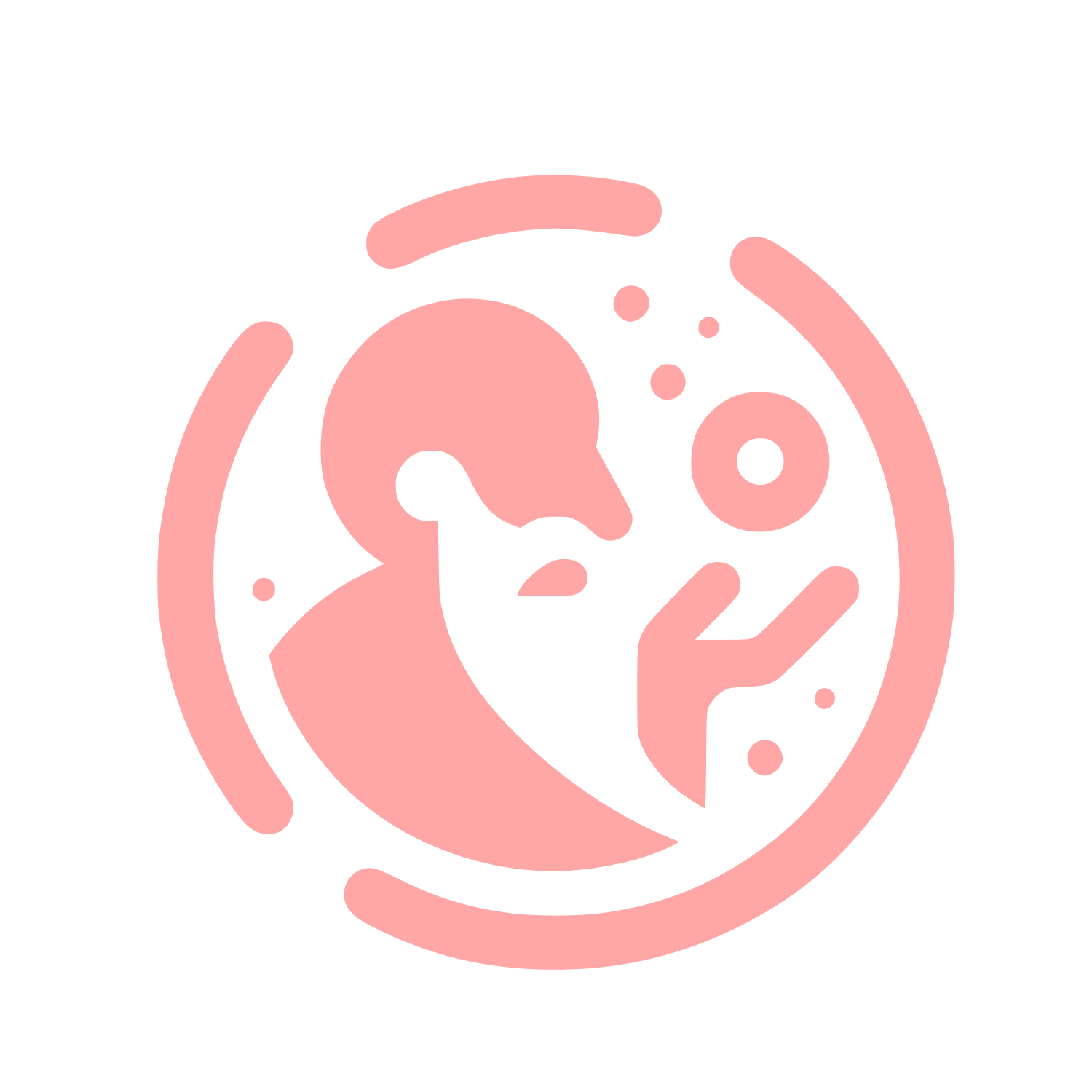 Logo with Scientist Figure #ffa6a6