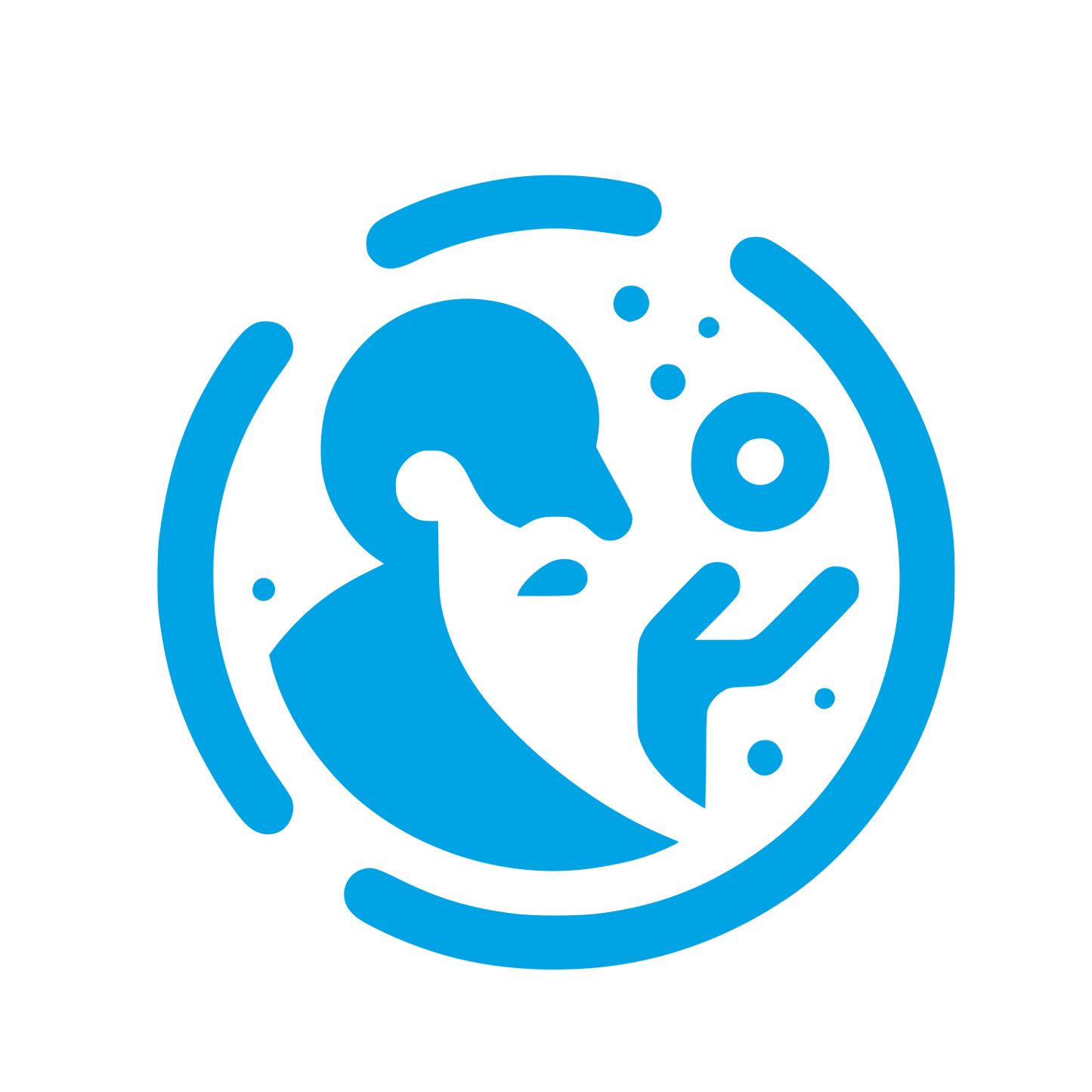 Logo with Scientist Figure #00a3e4