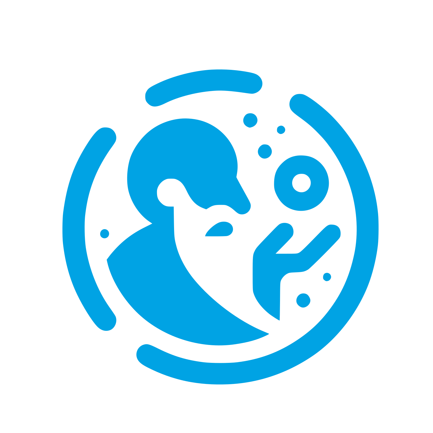 Logo with Scientist Figure #00a3e4