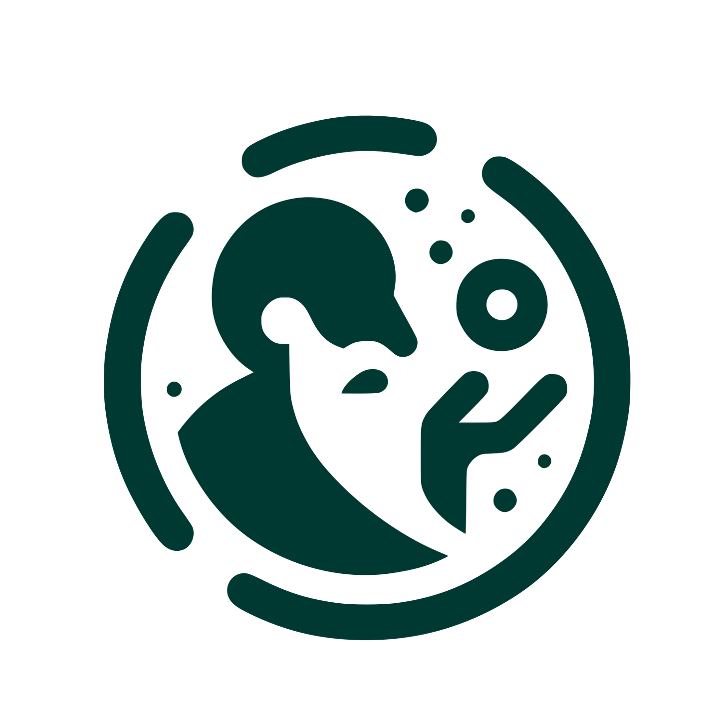 Logo with Scientist Figure #003932