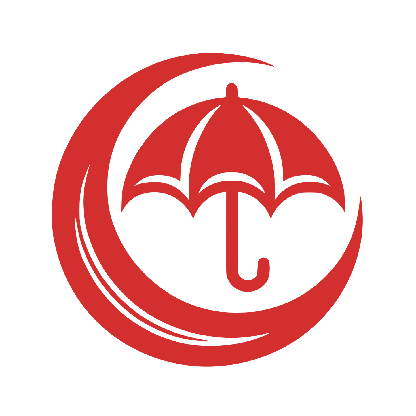 Umbrella Circle Logo #D32F2F