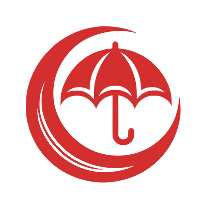 Umbrella Circle Logo #D32F2F