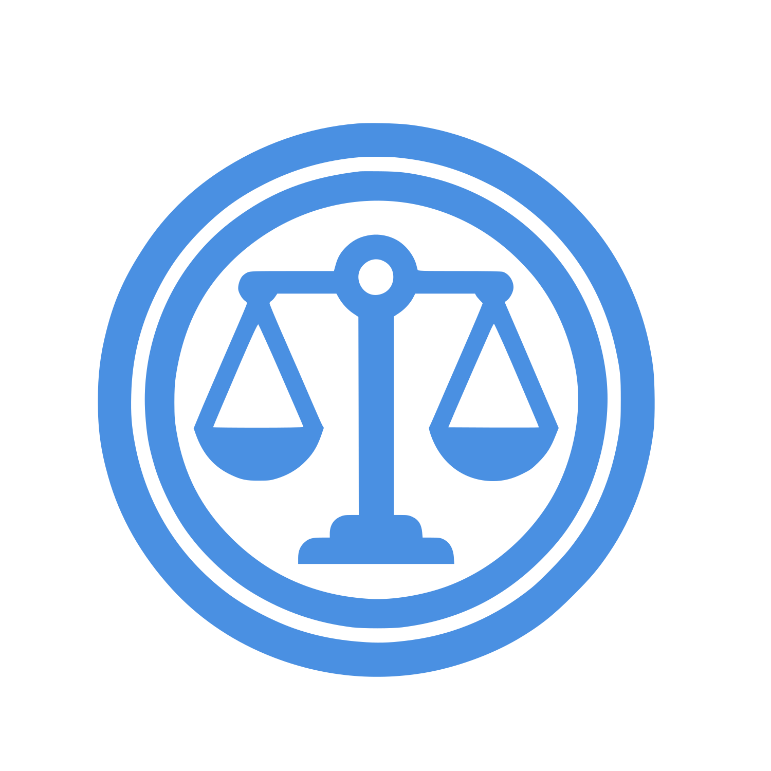 Scales of Justice Logo #4A90E2