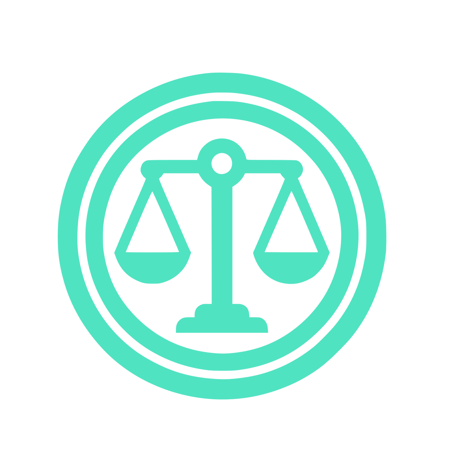 Scales of Justice Logo #50E3C2