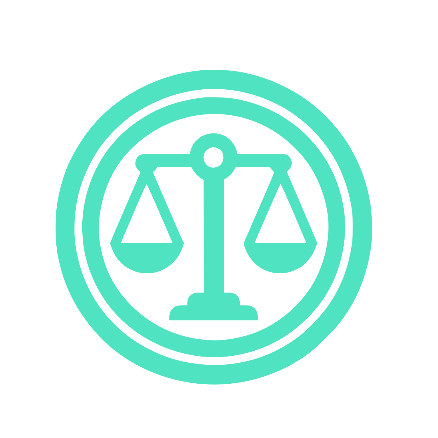 Scales of Justice Logo #50E3C2