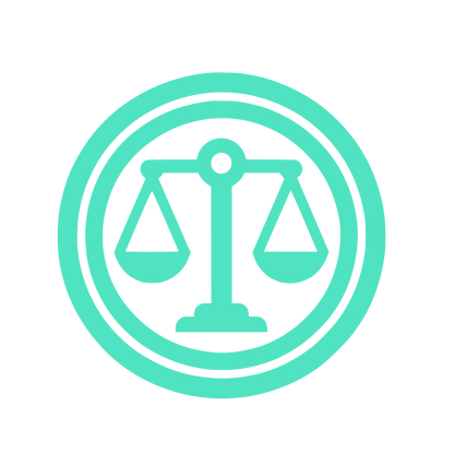 Scales of Justice Logo #50E3C2