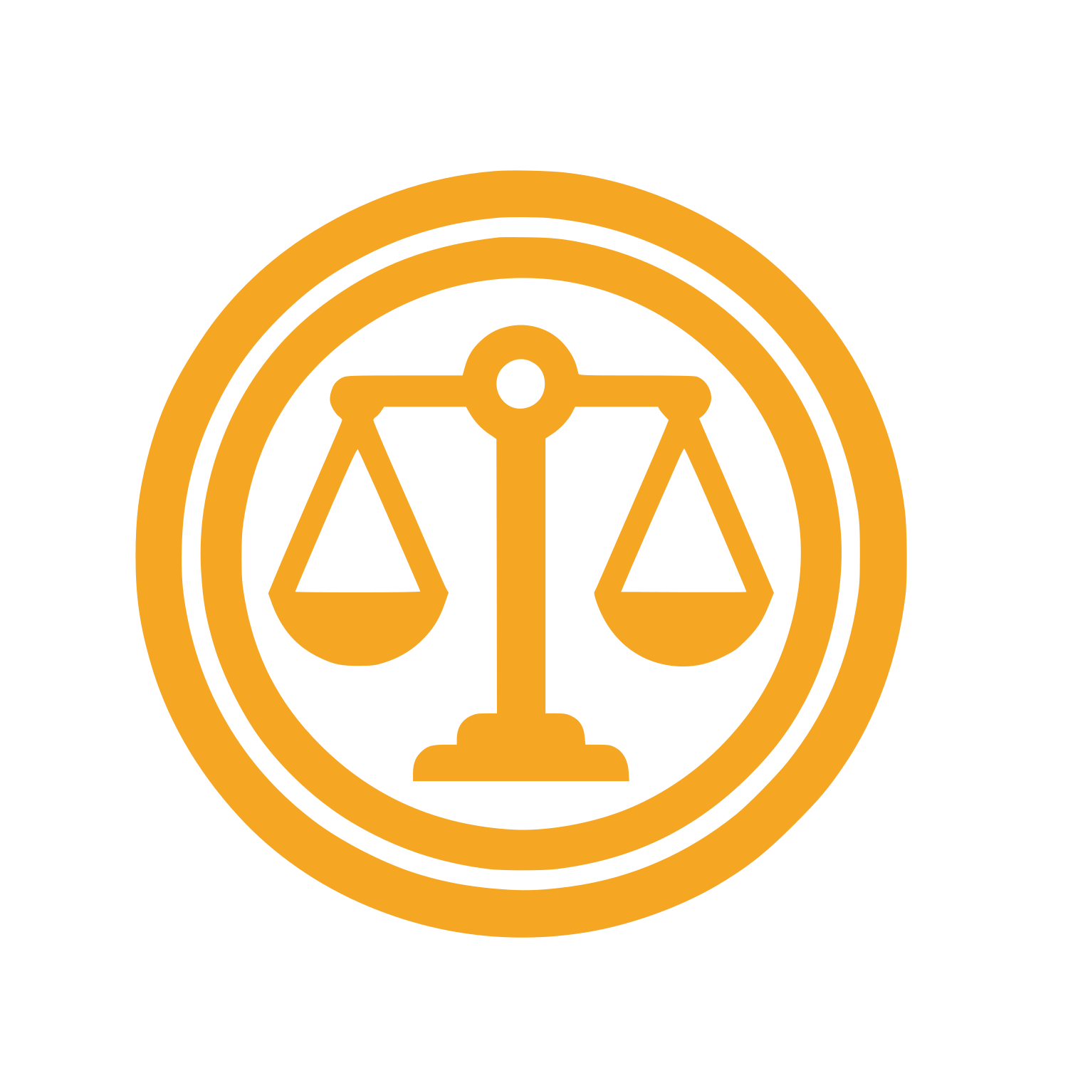 Scales of Justice Logo #F5A623