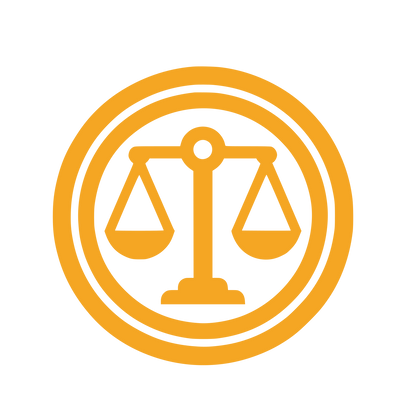 Scales of Justice Logo #F5A623