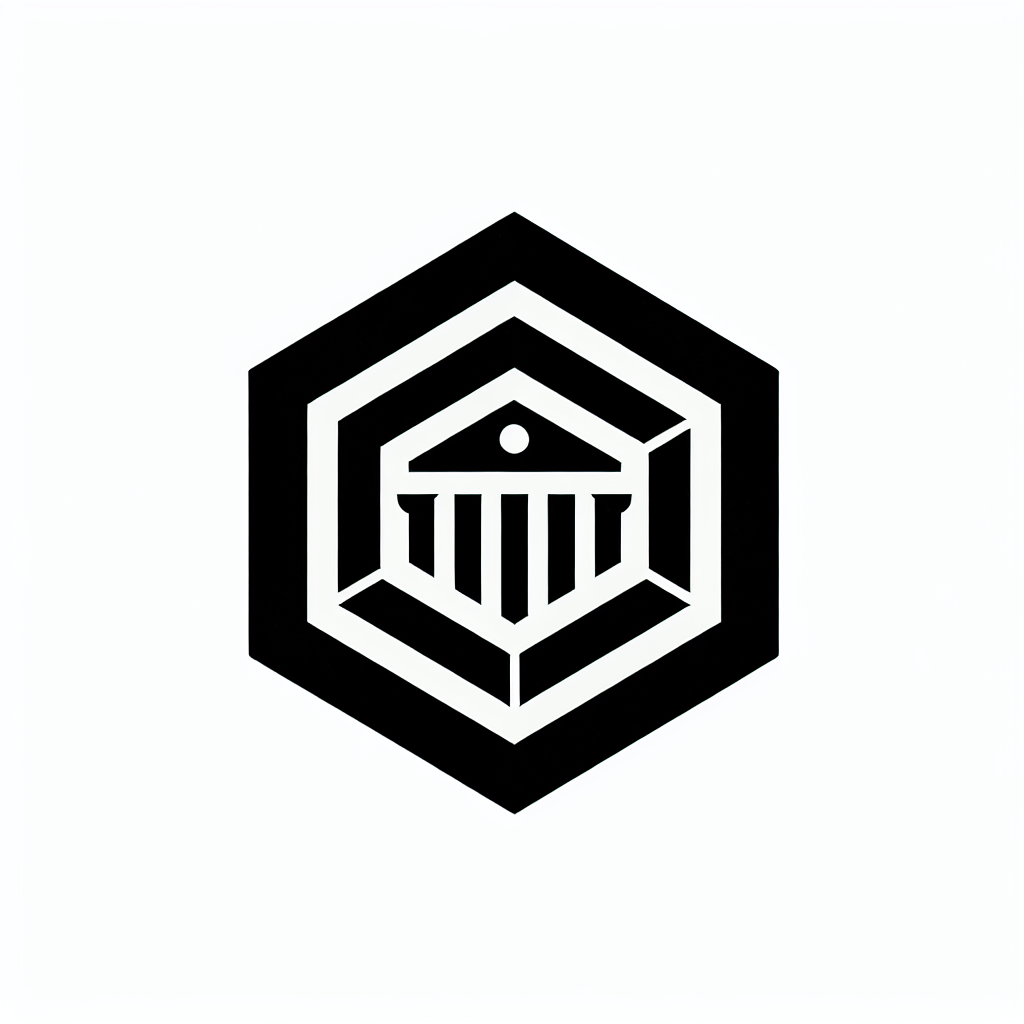Hexagon Column Building Logo