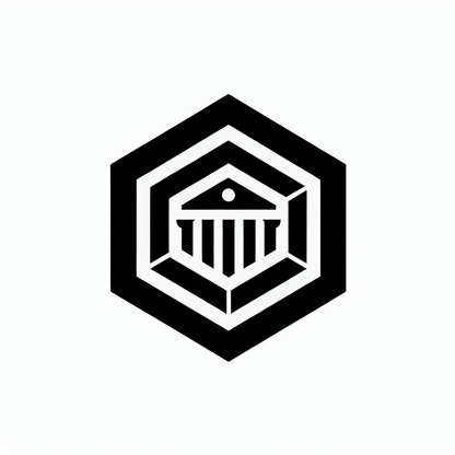 Hexagon Column Building Logo