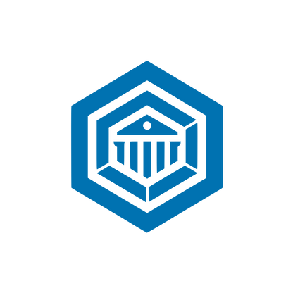 Hexagon Column Building Logo #0072B1