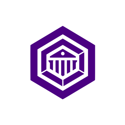 Hexagon Column Building Logo #4B0082