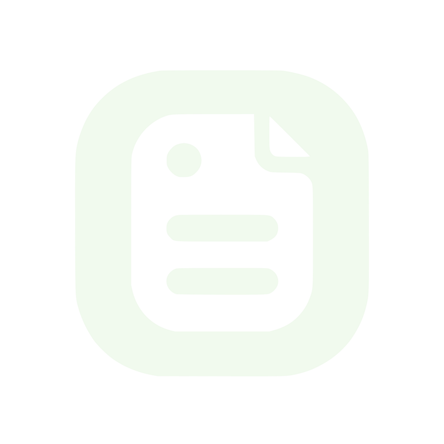 Folded Corner Document Logo #F1FAEE