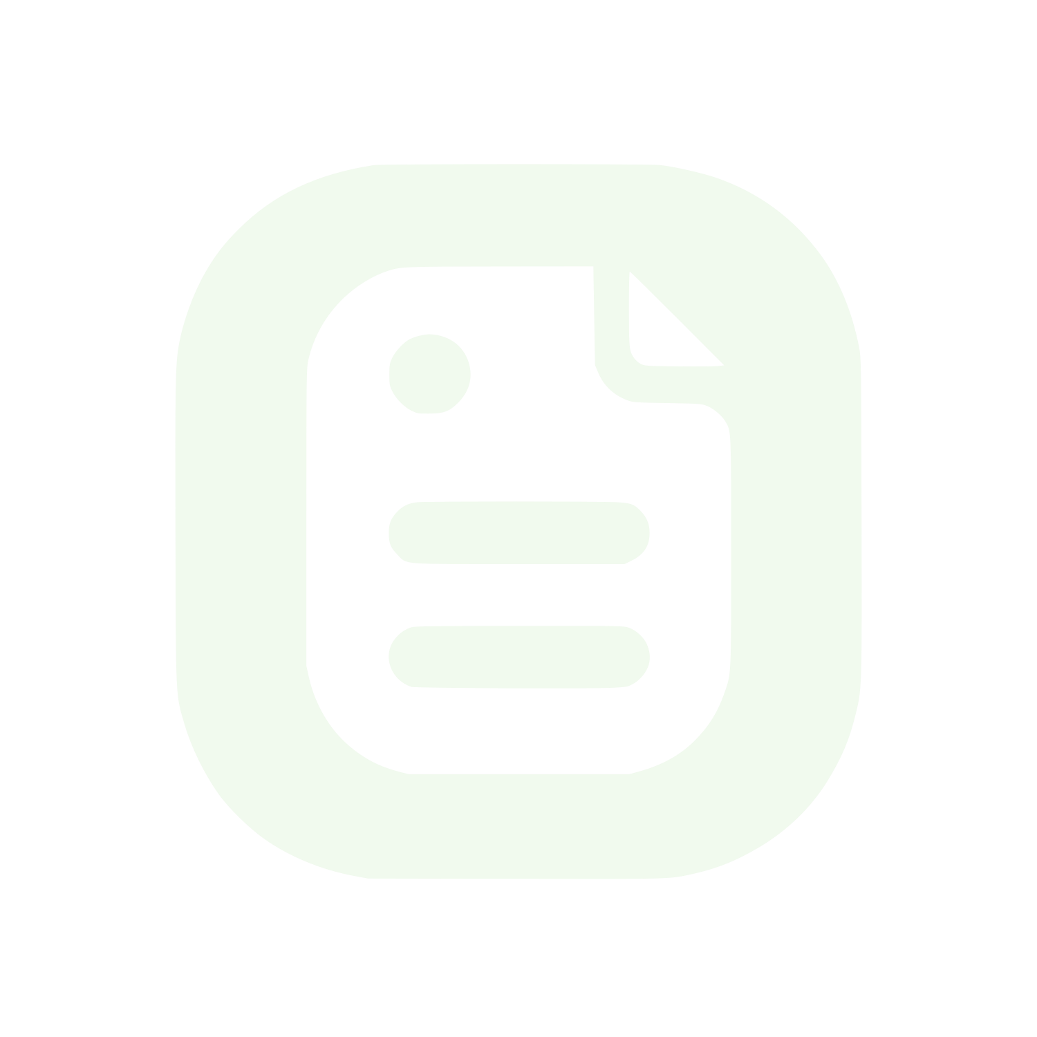 Folded Corner Document Logo #F1FAEE