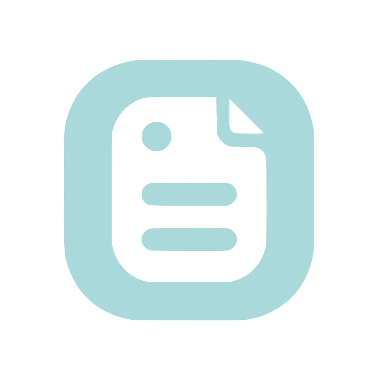 Folded Corner Document Logo #A8DADC