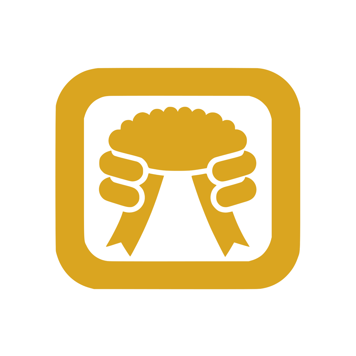 Ribbon Badge Seal Logo #DAA520