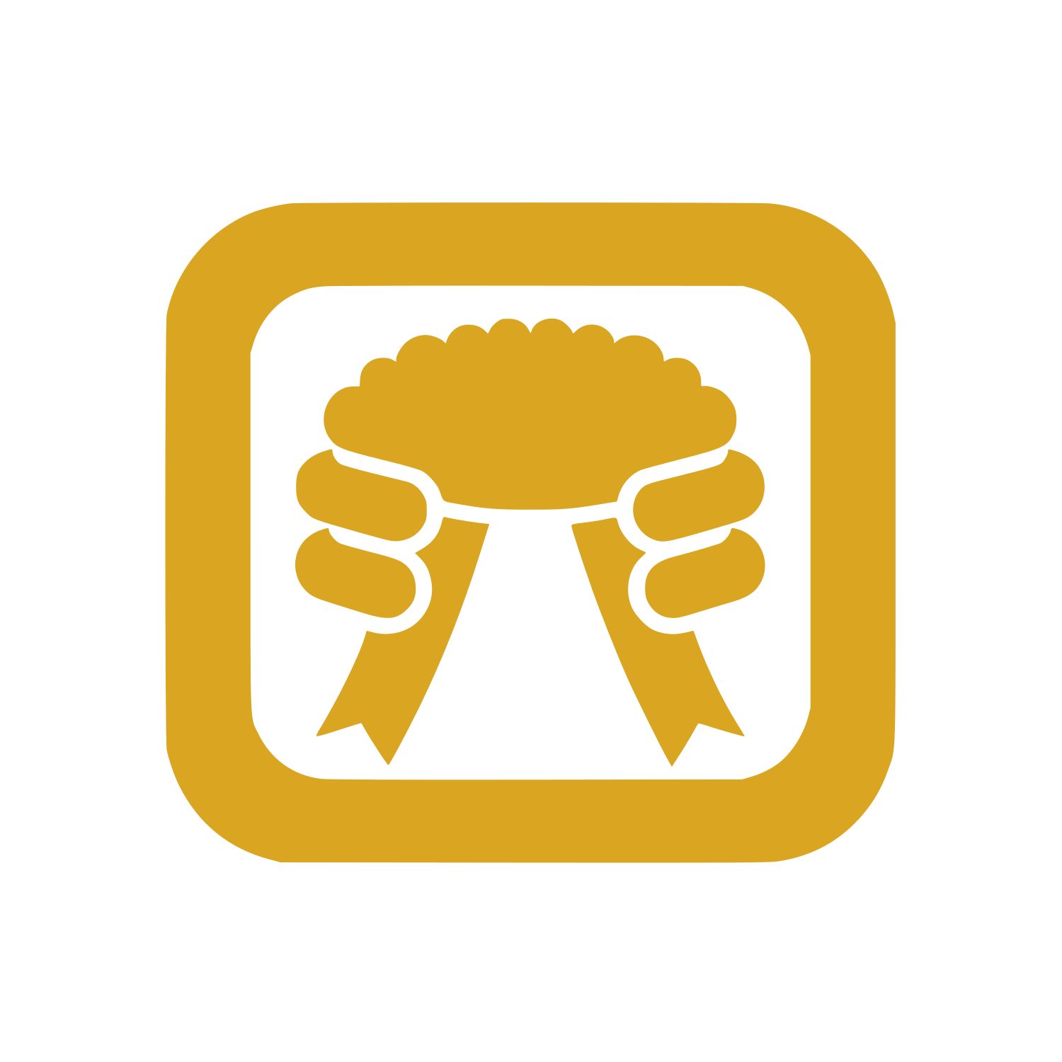 Ribbon Badge Seal Logo #DAA520