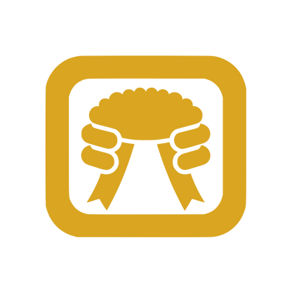 Ribbon Badge Seal Logo #DAA520