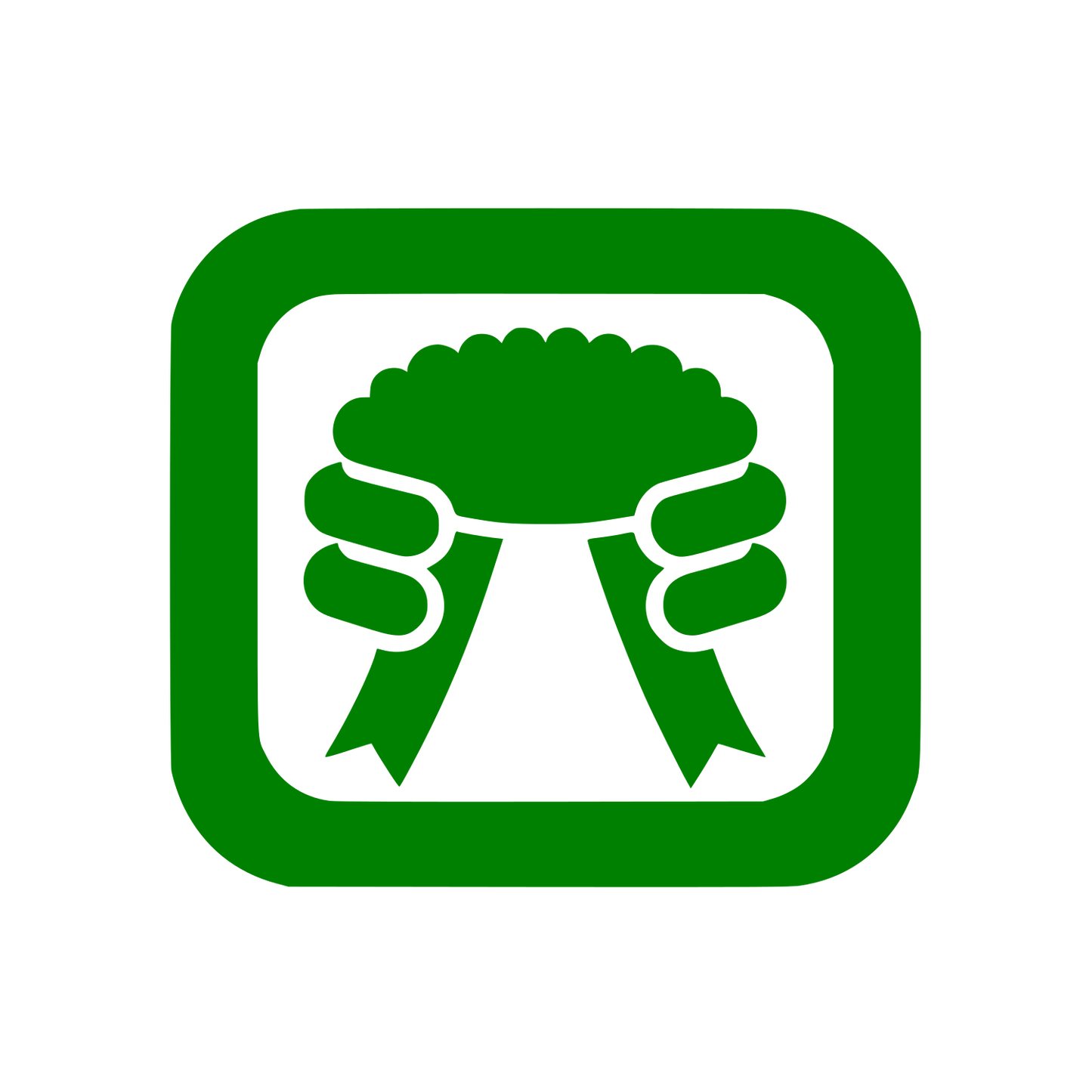 Ribbon Badge Seal Logo #008000
